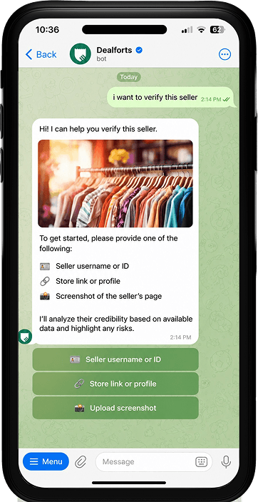 Telegram chat frame